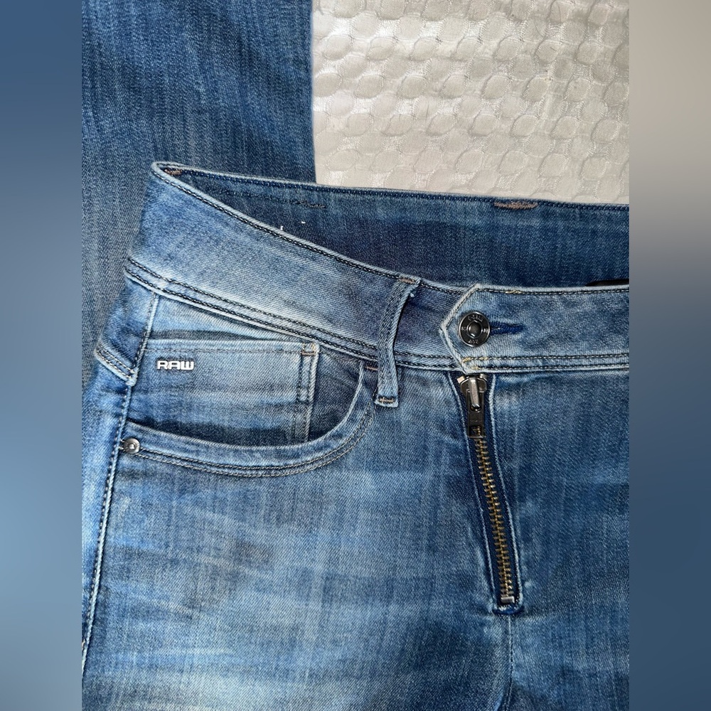 G-Star Raw Distressed Low-Rise Flare Jeans